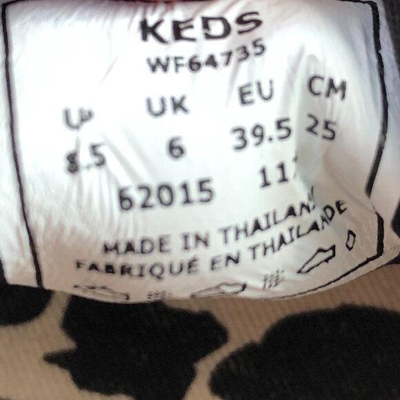 Keds Kickstart Leo Foxing Leopard Canvas Upper Lace Up Sneakers Black Sz 8.5 NWT - Picture 8 of 9